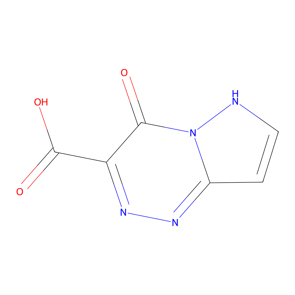 4-Hydroxypyrazolo[5,1-c][1,2,4]triazine-3-carboxylic acid molecular structure, CAS 1211494-01-7