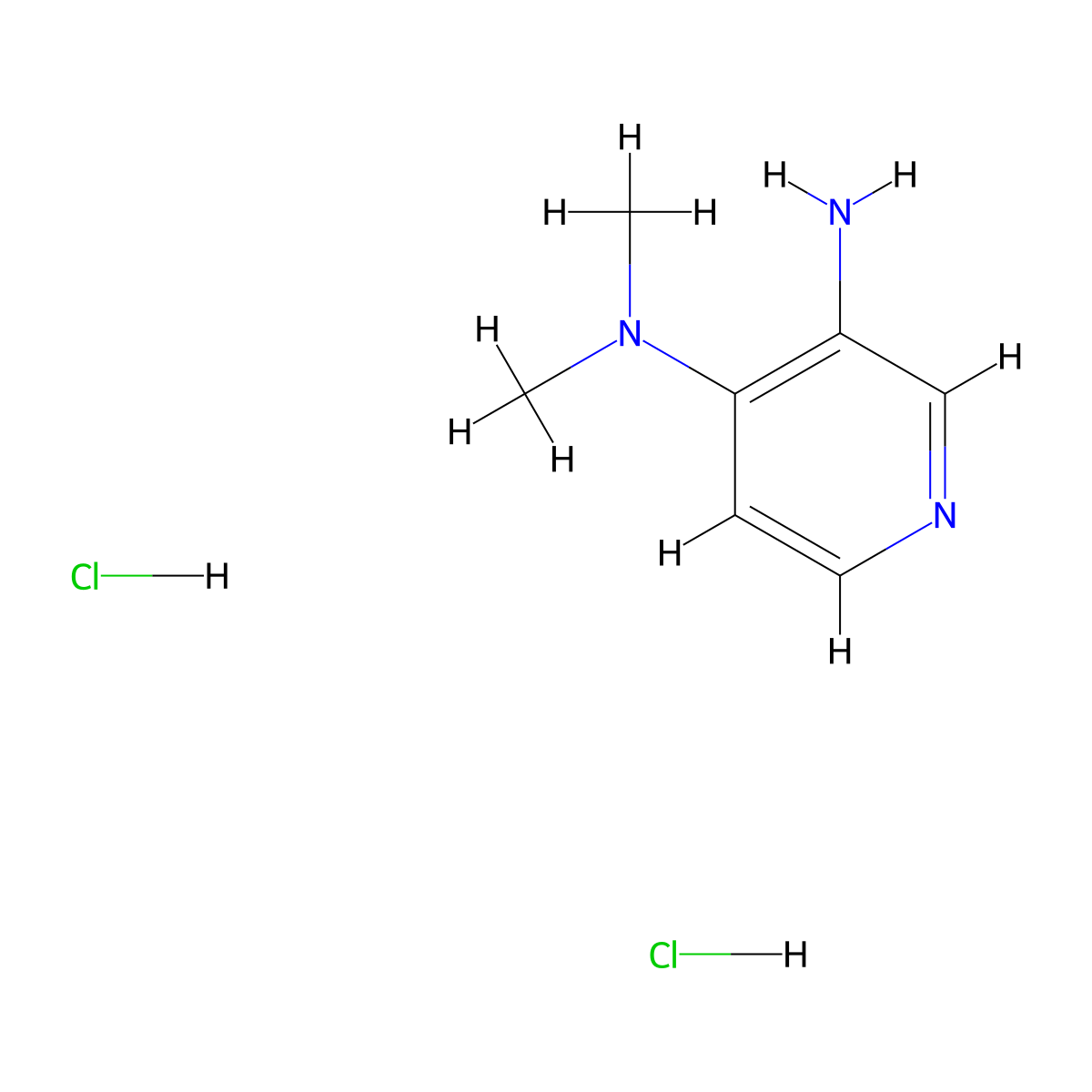 N4,N4-Dimethylpyridine-3,4-diamine dihydrochloride molecular structure, CAS 1211495-74-7