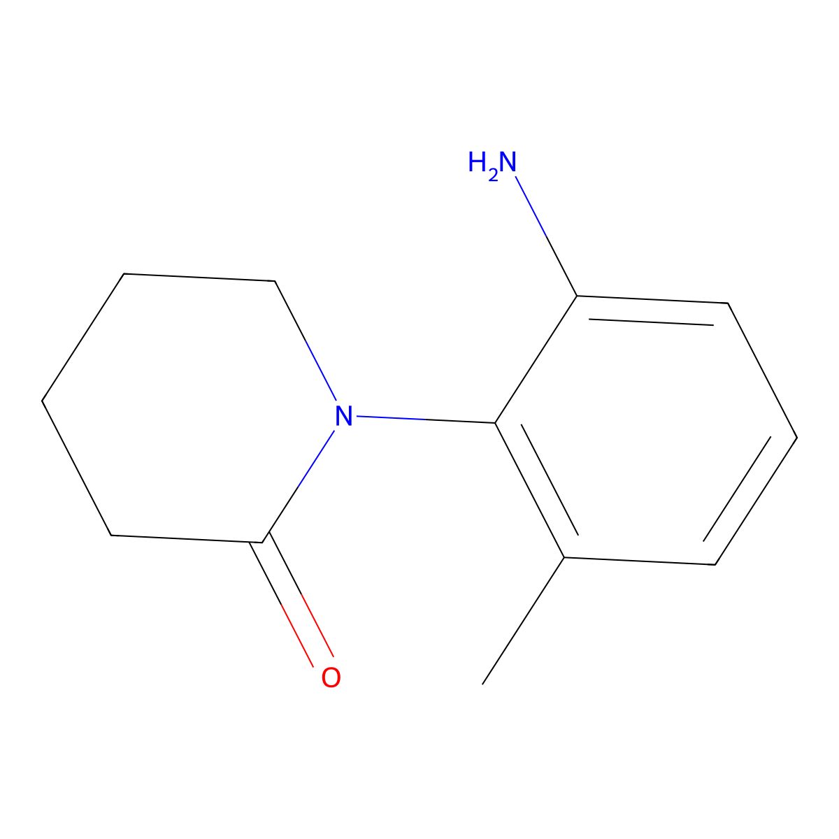 1-(2-Amino-6-methylphenyl)piperidin-2-one molecular structure, CAS 1211496-23-9