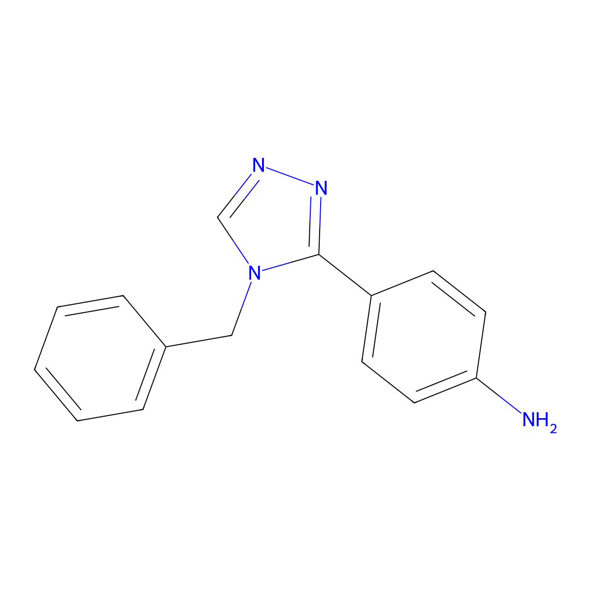 [4-(4-benzyl-4H-1,2,4-triazol-3-yl)phenyl]amine molecular structure, CAS 1211496-52-4