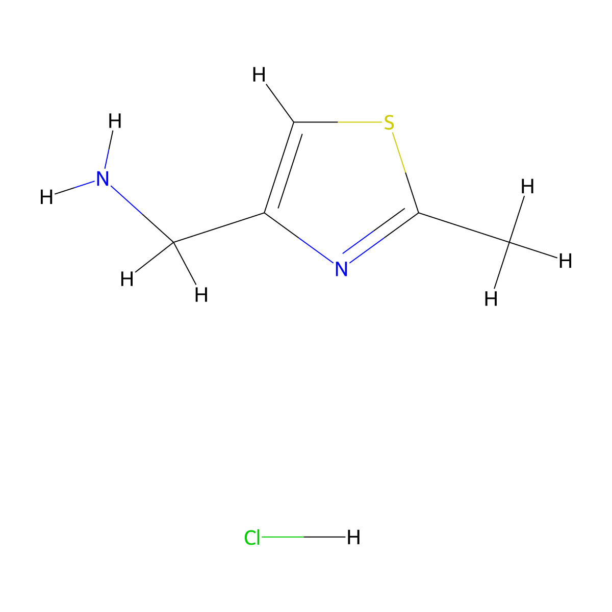 (2-Methylthiazol-4-yl)methanamine hydrochloride molecular structure, CAS 1211497-01-6