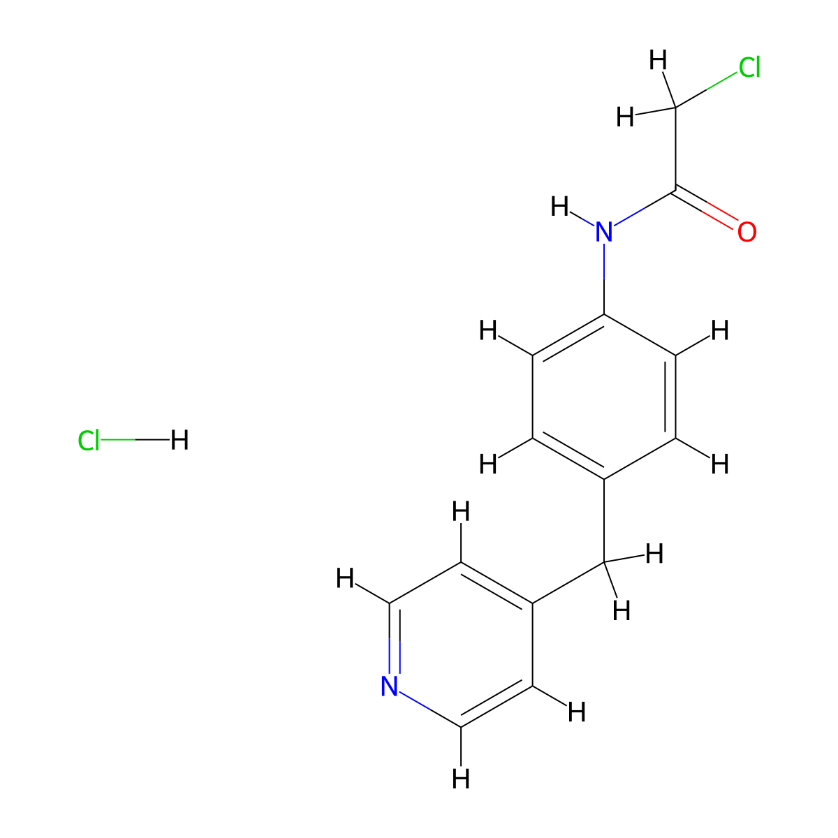 2-Chloro-N-(4-(pyridin-4-ylmethyl)phenyl)acetamide hydrochloride molecular structure, CAS 1211497-06-1