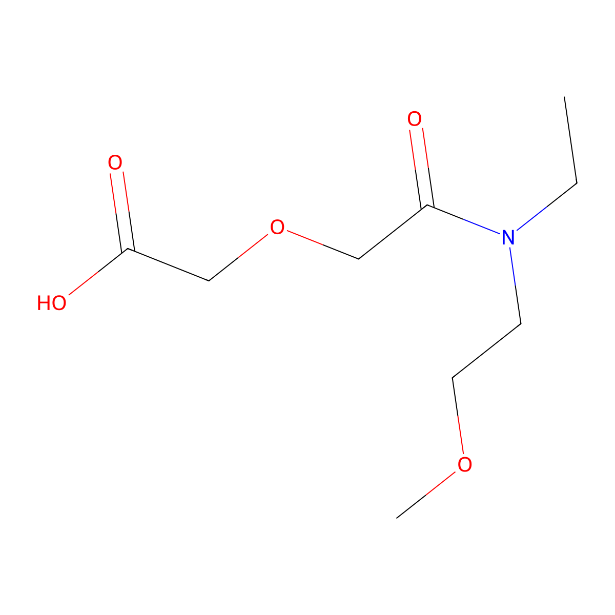 2-{[Ethyl(2-methoxyethyl)carbamoyl]methoxy}acetic acid molecular structure, CAS 1211498-20-2
