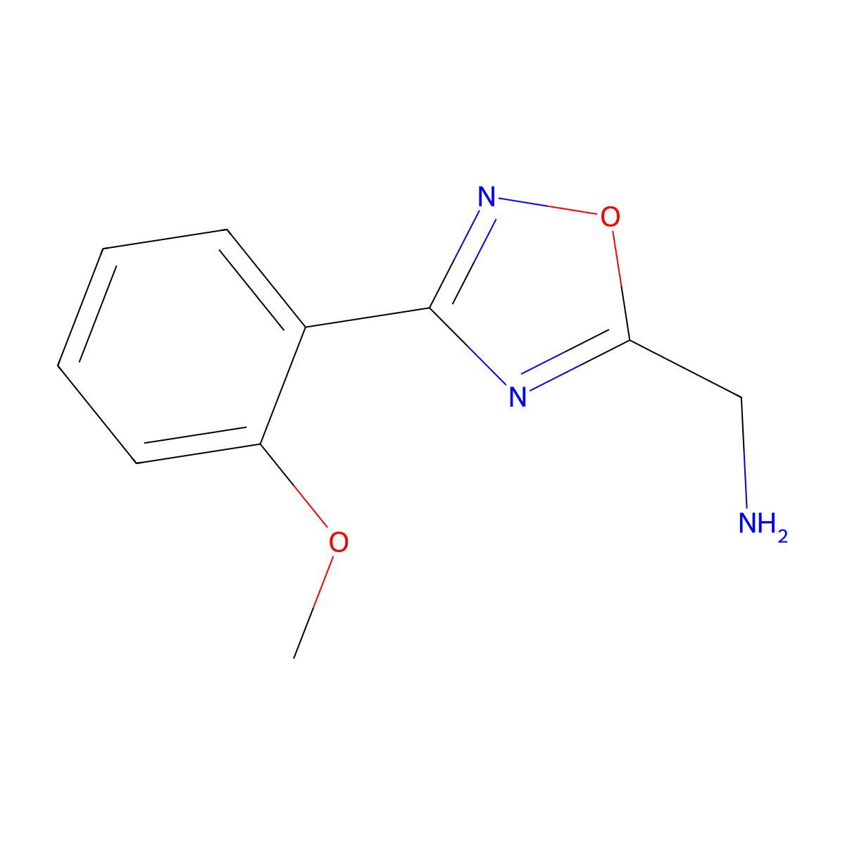 1-[3-(2-Methoxyphenyl)-1,2,4-oxadiazol-5-yl]methanamine molecular structure, CAS 1211499-10-3