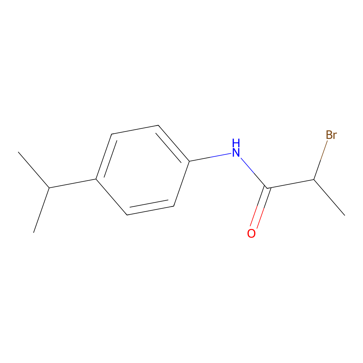 2-Bromo-N-(4-isopropylphenyl)propanamide molecular structure, CAS 1211500-21-8