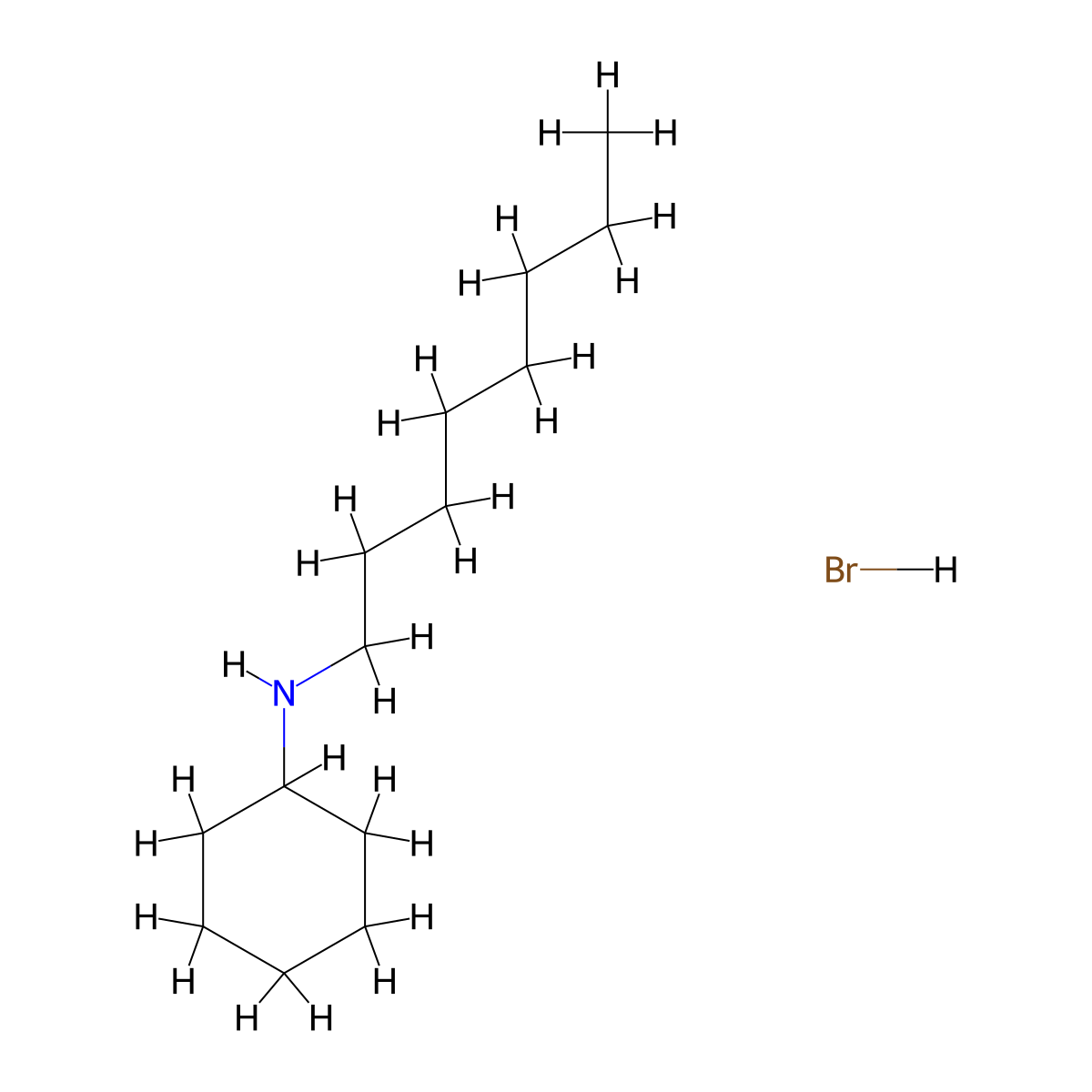N-octylcyclohexanamine hydrobromide molecular structure, CAS 1211502-51-0