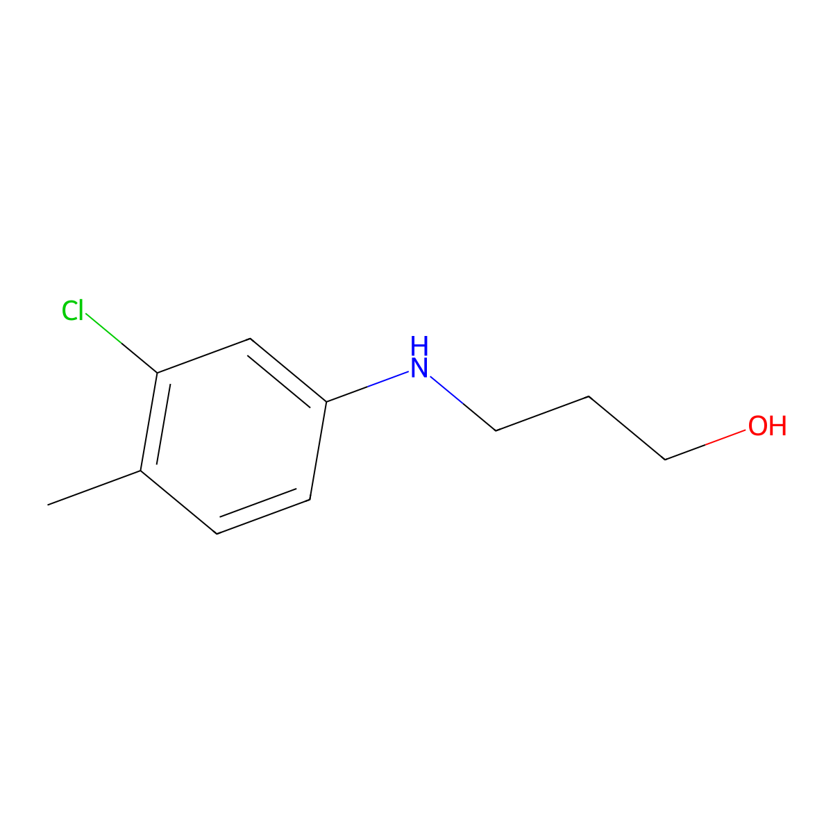 3-(3-Chloro-4-methylanilino)propan-1-ol molecular structure, CAS 1211502-60-1