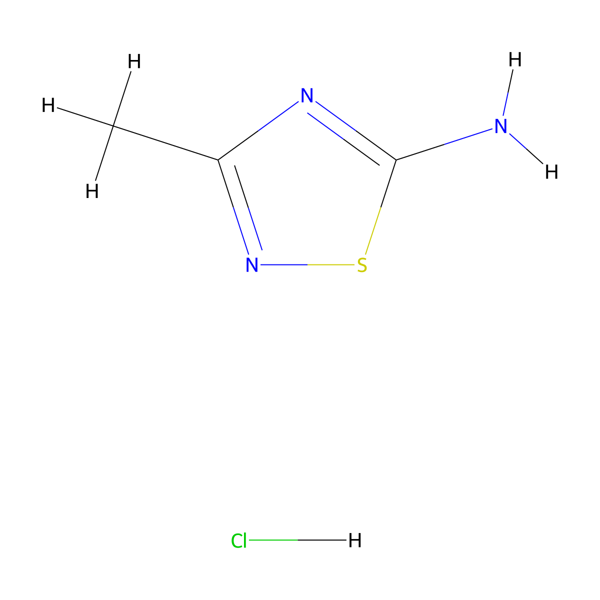 3-Methyl-1,2,4-thiadiazol-5-amine hydrochloride molecular structure, CAS 1211503-80-8