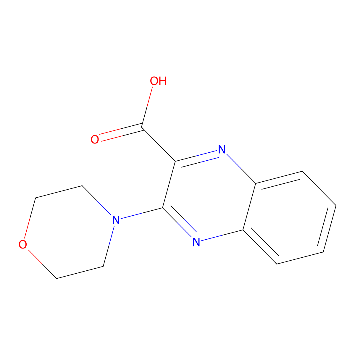 3-Morpholin-4-ylquinoxaline-2-carboxylic acid molecular structure, CAS 1211503-94-4