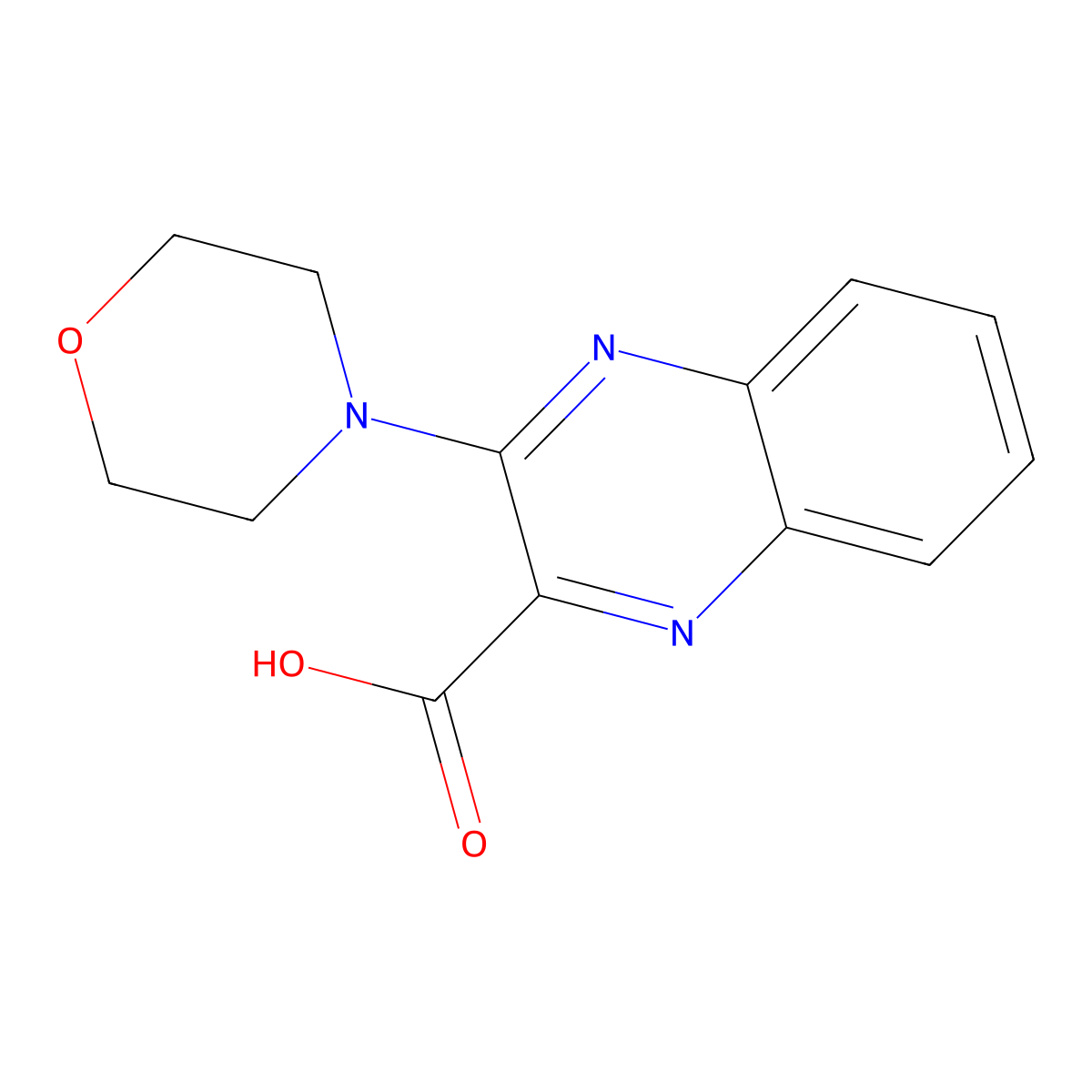 3-Morpholin-4-ylquinoxaline-2-carboxylic acid molecular structure, CAS 1211503-94-4