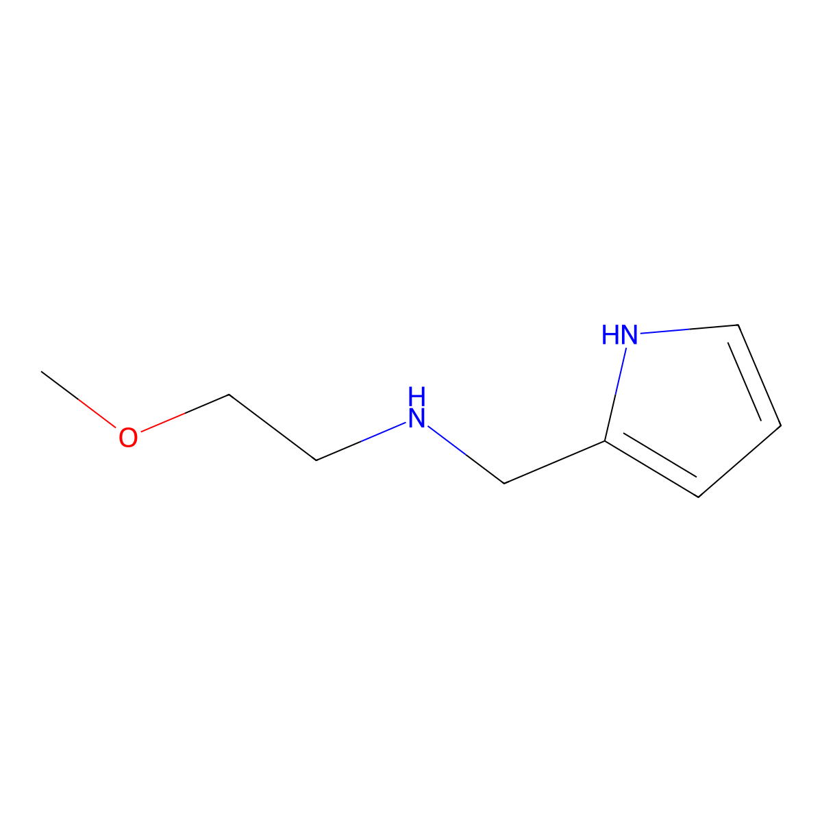 (2-Methoxy-ethyl)-(1H-pyrrol-2-ylmethyl)-amine molecular structure, CAS 1211504-75-4