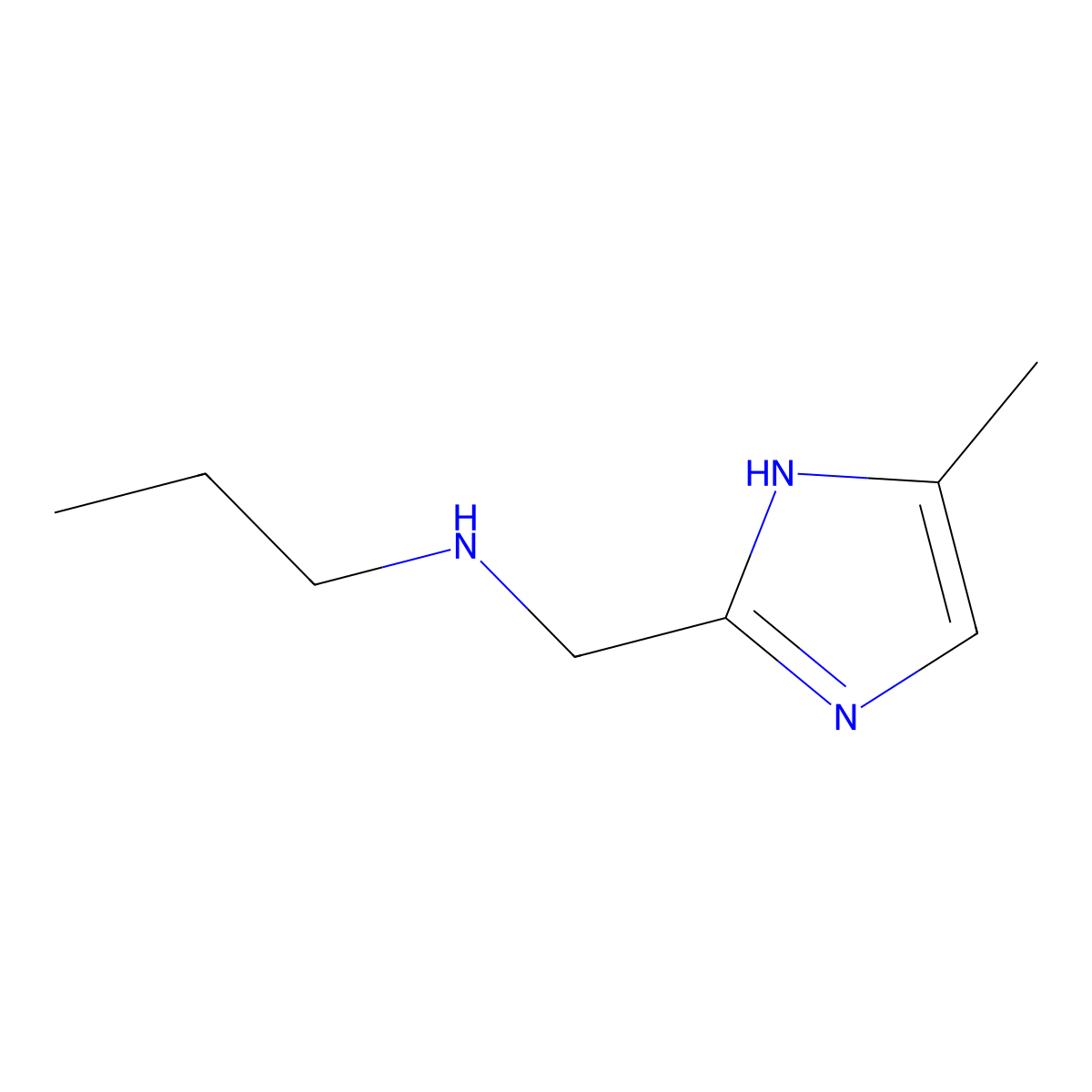 n-((4-Methyl-1h-imidazol-2-yl)methyl)propan-1-amine molecular structure, CAS 1211505-22-4