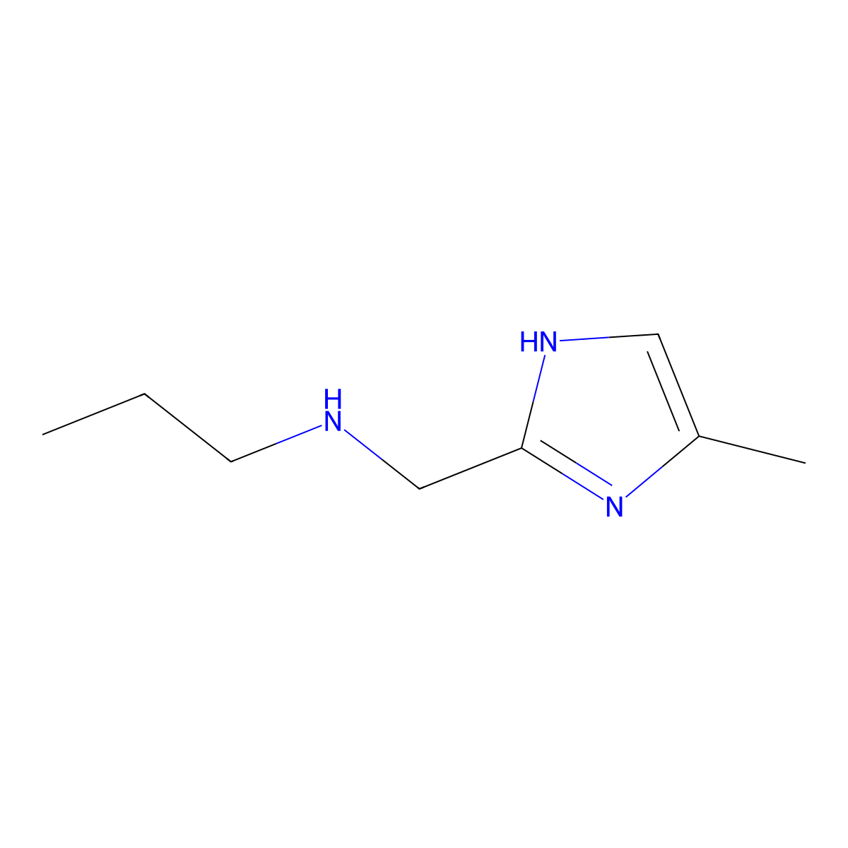 n-((4-Methyl-1h-imidazol-2-yl)methyl)propan-1-amine molecular structure, CAS 1211505-22-4