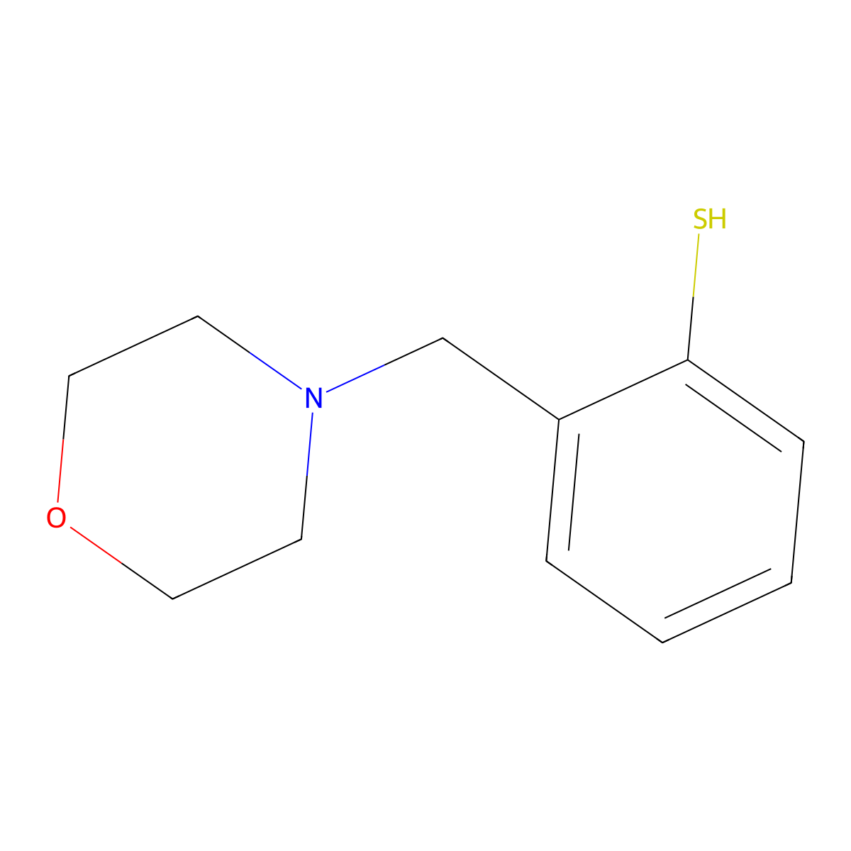 2-(Morpholinomethyl)benzenethiol molecular structure, CAS 1211506-15-8