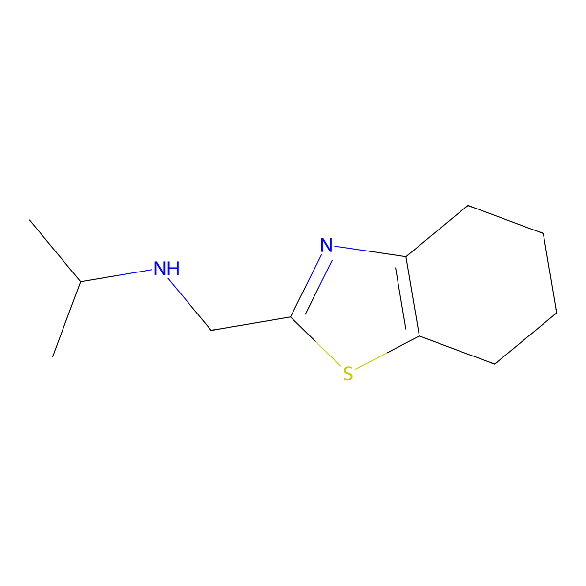 (Propan-2-yl)[(4,5,6,7-tetrahydro-1,3-benzothiazol-2-yl)methyl]amine molecular structure, CAS 1211506-28-3