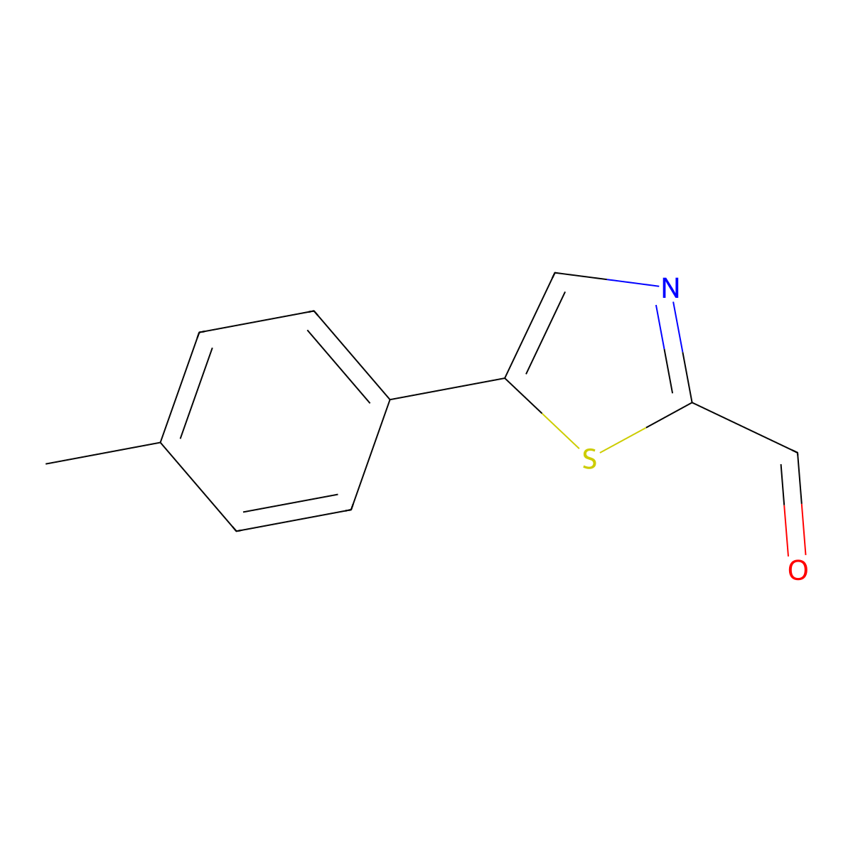 5-(p-Tolyl)thiazole-2-carbaldehyde molecular structure, CAS 1211506-46-5