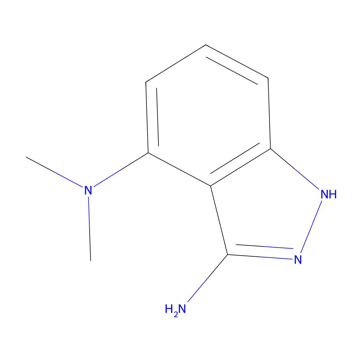 N-(3-Amino-1H-indazol-4-yl)-N,N-dimethylamine molecular structure, CAS 1211506-97-6