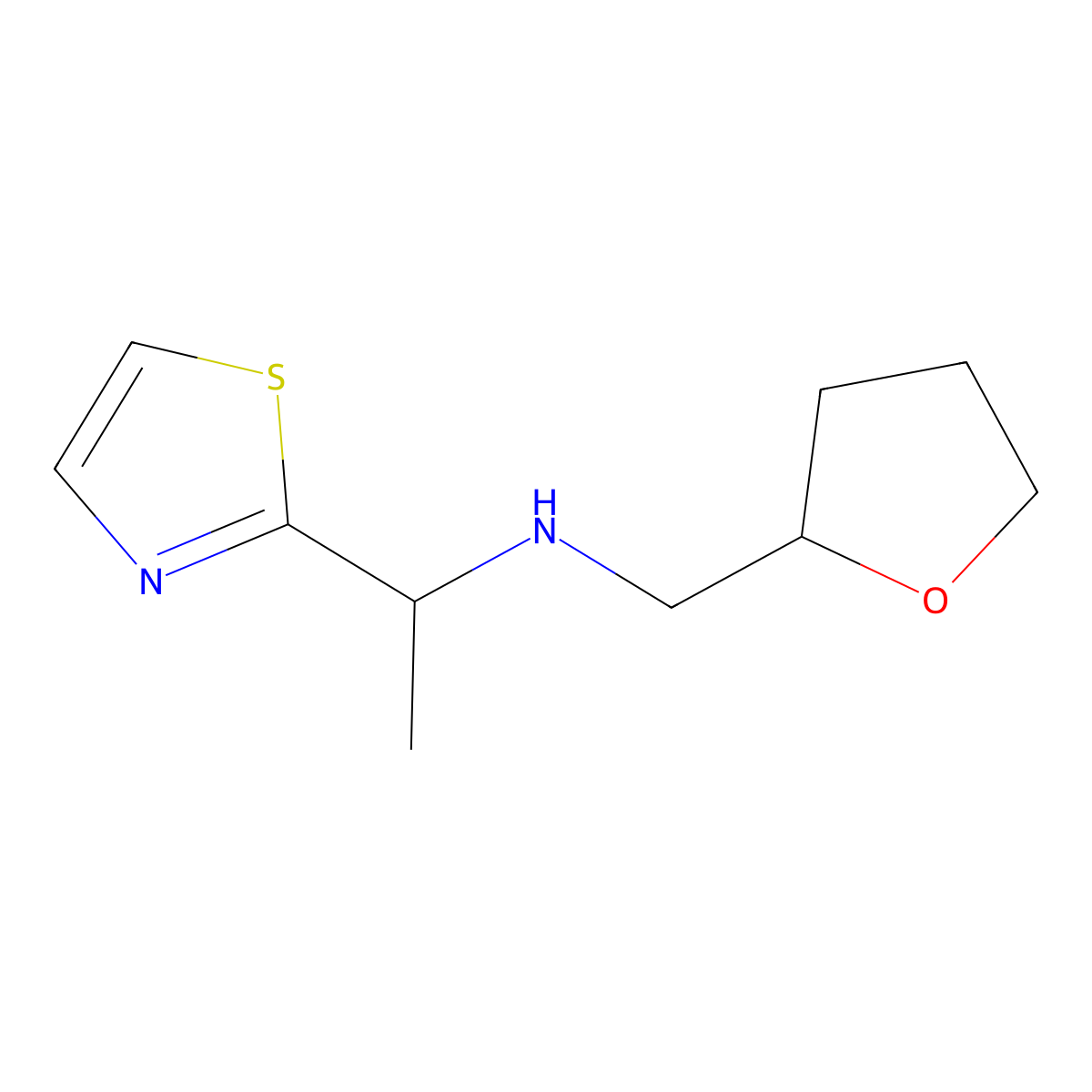 [(Oxolan-2-yl)methyl][1-(1,3-thiazol-2-yl)ethyl]amine molecular structure, CAS 1211507-63-9