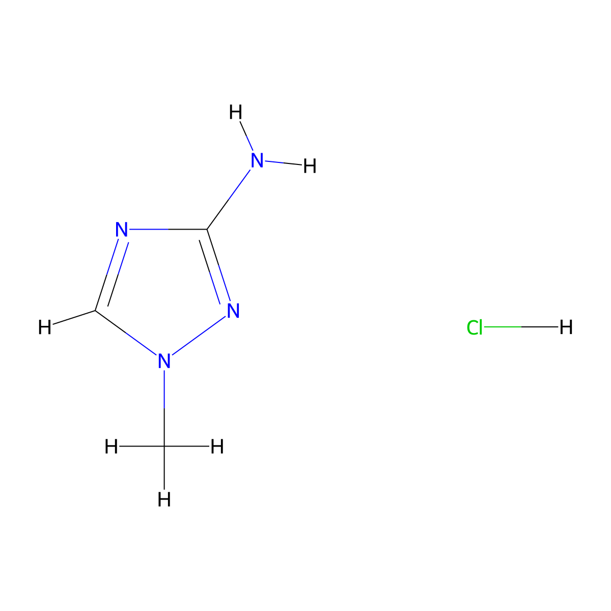 1-Methyl-1H-1,2,4-Triazol-3-Amine Hydrochloride molecular structure, CAS 1211507-65-1