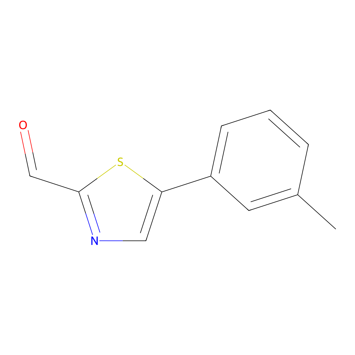 5-(m-Tolyl)thiazole-2-carbaldehyde molecular structure, CAS 1211507-72-0