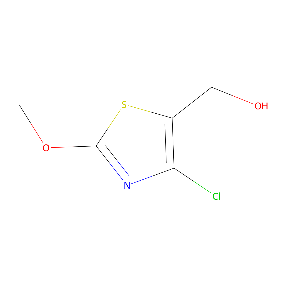 (4-Chloro-2-methoxy-1,3-thiazol-5-yl)methanol molecular structure, CAS 1211507-74-2