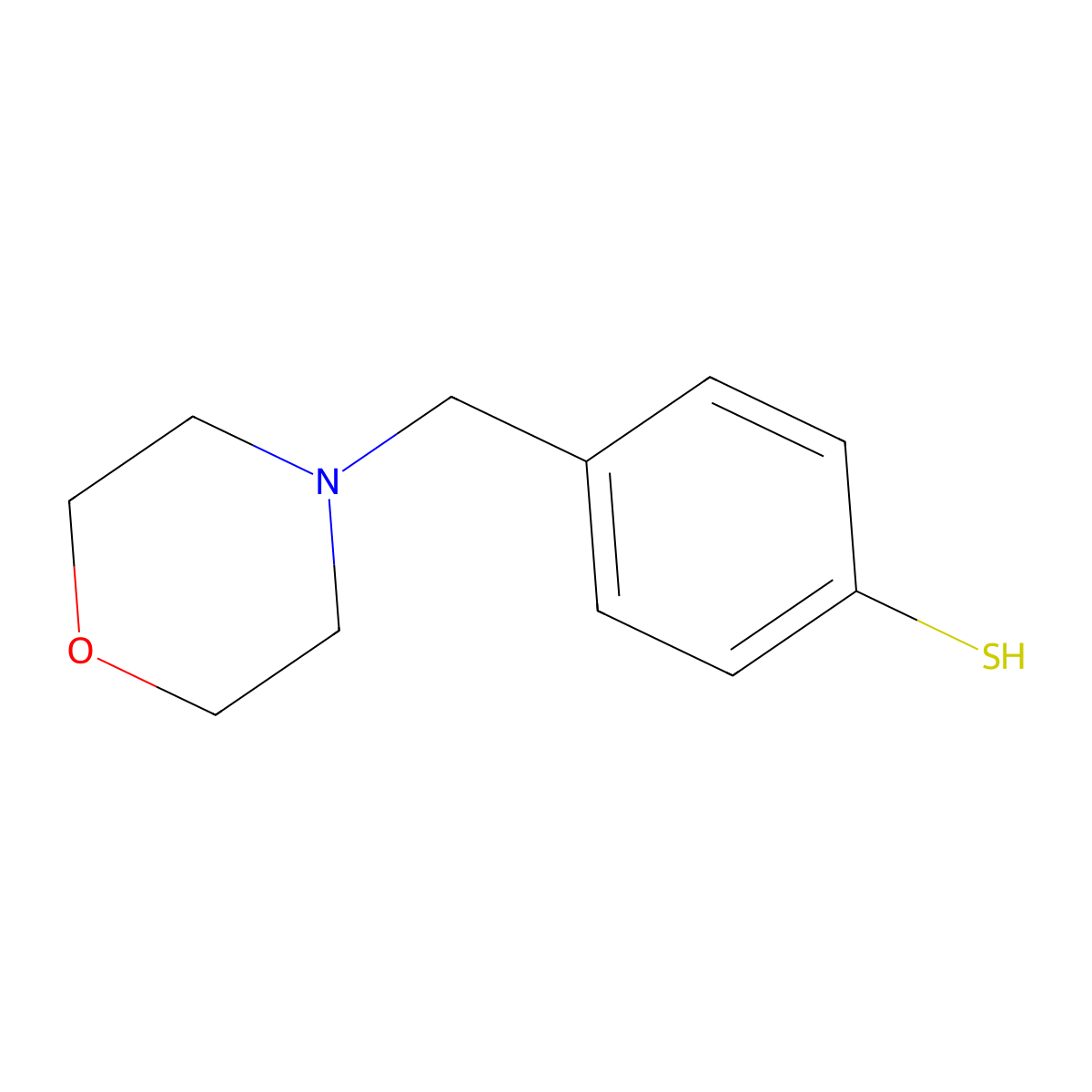 4-(Morpholinomethyl)benzenethiol molecular structure, CAS 1211508-21-2