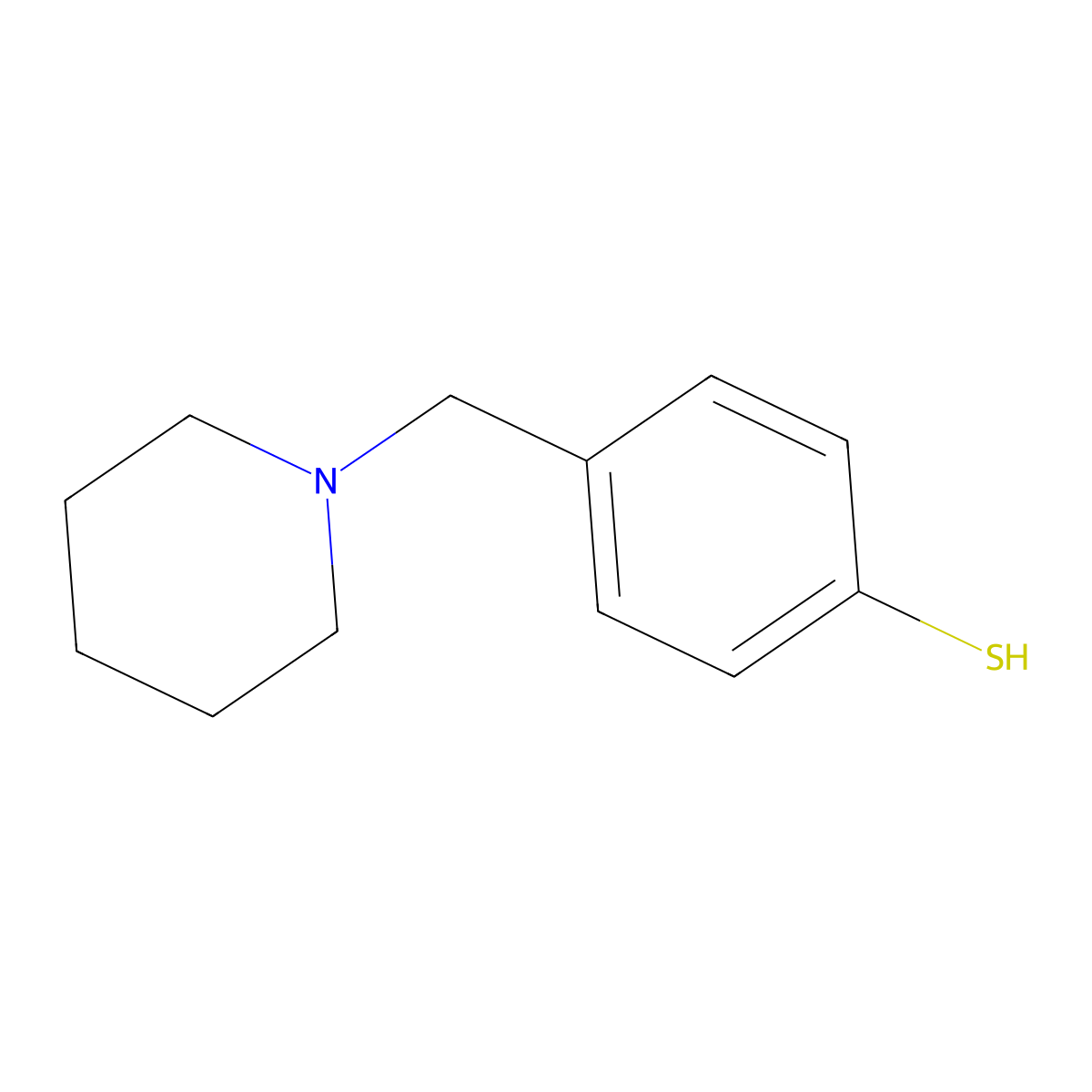 4-(Piperidin-1-ylmethyl)benzenethiol molecular structure, CAS 1211508-32-5