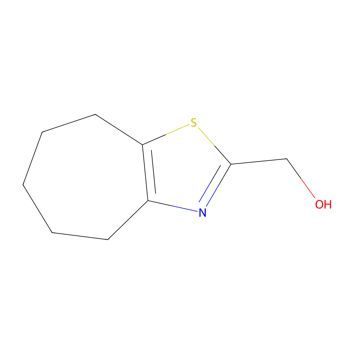 {4H,5H,6H,7H,8H-cyclohepta[d][1,3]thiazol-2-yl}methanol molecular structure, CAS 1211508-40-5
