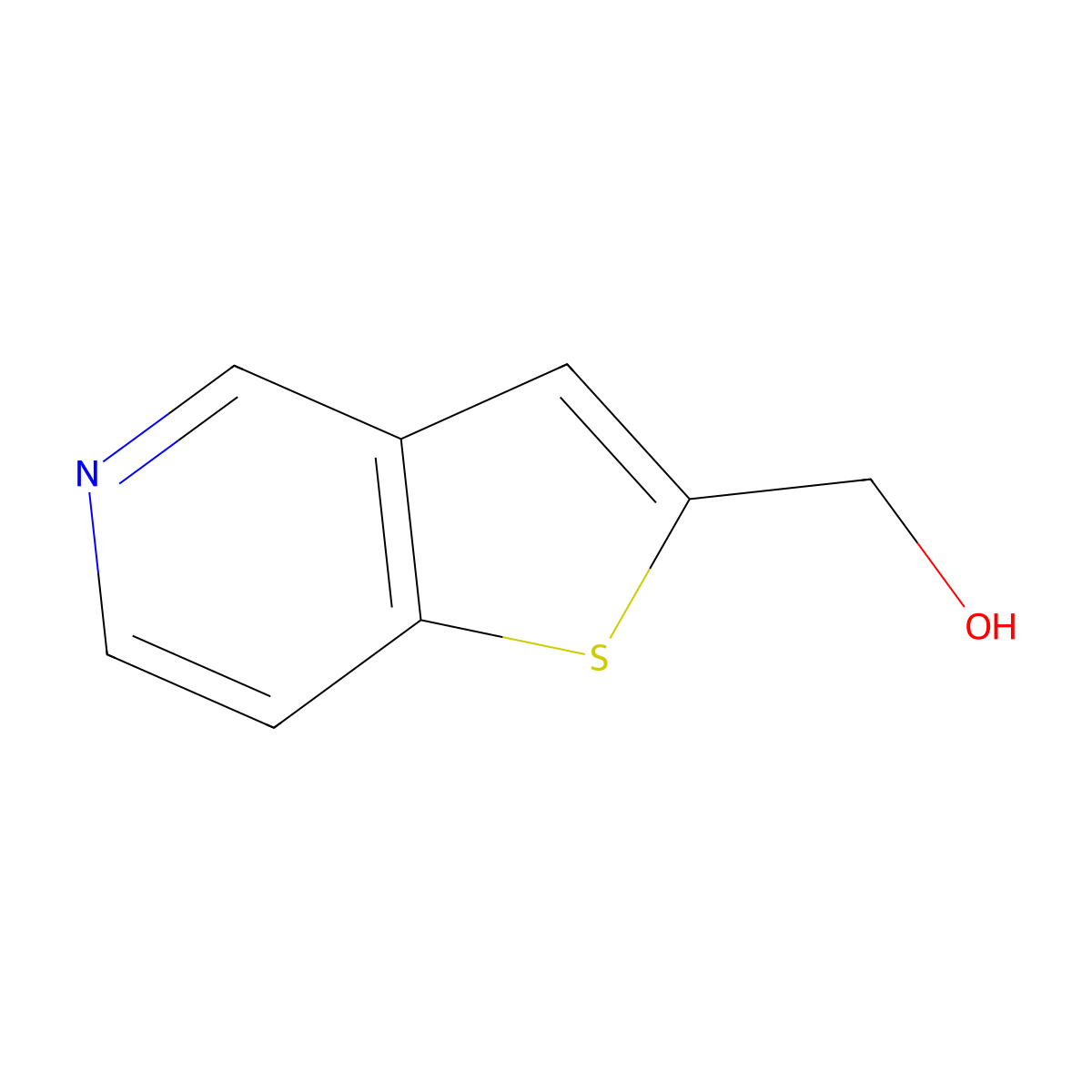 Thieno[3,2-c]pyridin-2-ylmethanol molecular structure, CAS 1211508-90-5
