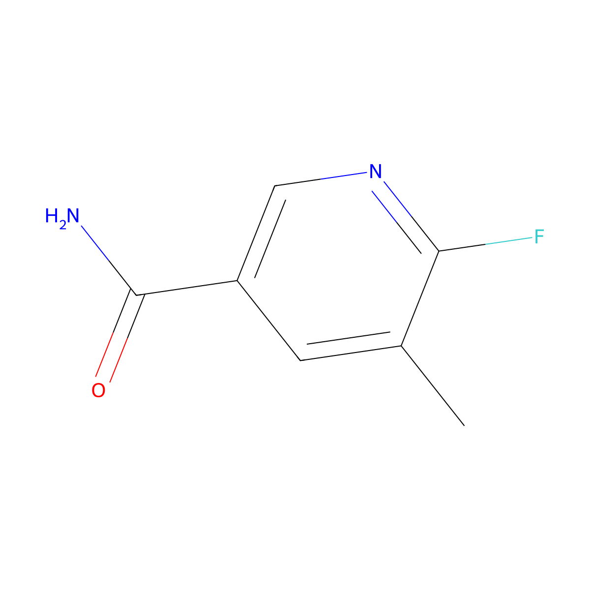 6-Fluoro-5-methylnicotinamide molecular structure, CAS 1211510-83-6