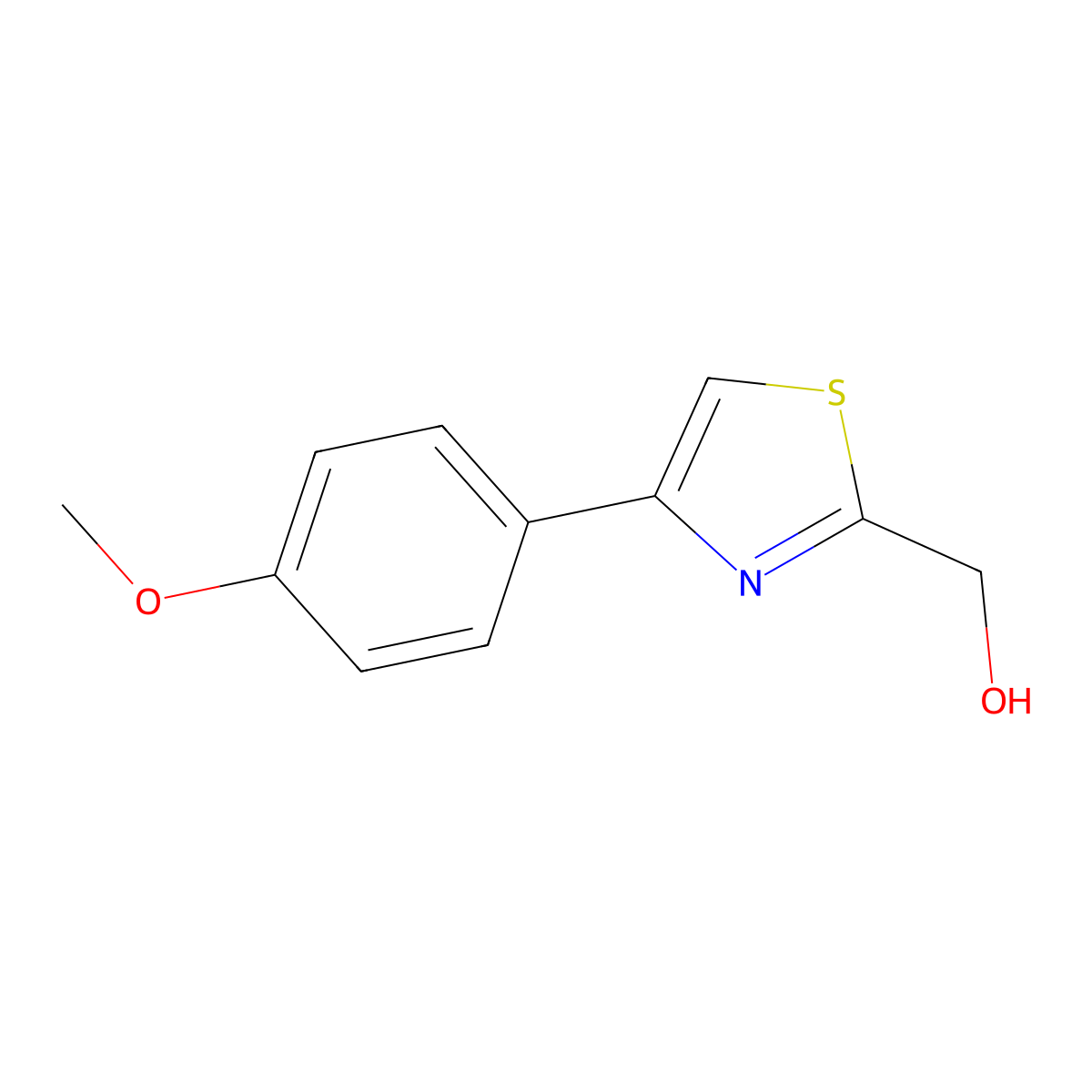 [4-(4-Methoxyphenyl)-1,3-thiazol-2-yl]methanol molecular structure, CAS 1211511-23-7