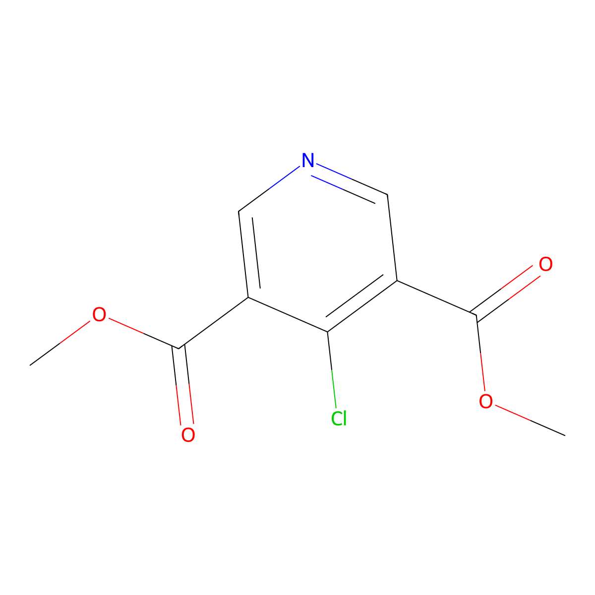 Dimethyl 4-chloropyridine-3,5-dicarboxylate molecular structure, CAS 1211511-59-9