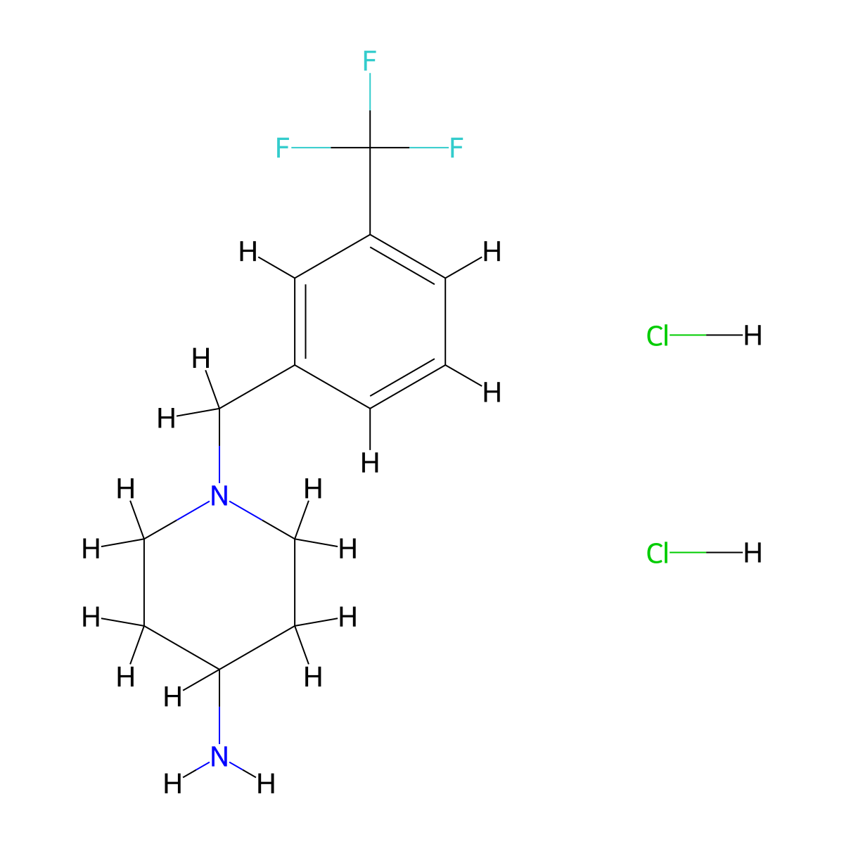 1-[3-(Trifluoromethyl)benzyl]piperidin-4-amine dihydrochloride molecular structure, CAS 1211512-12-7