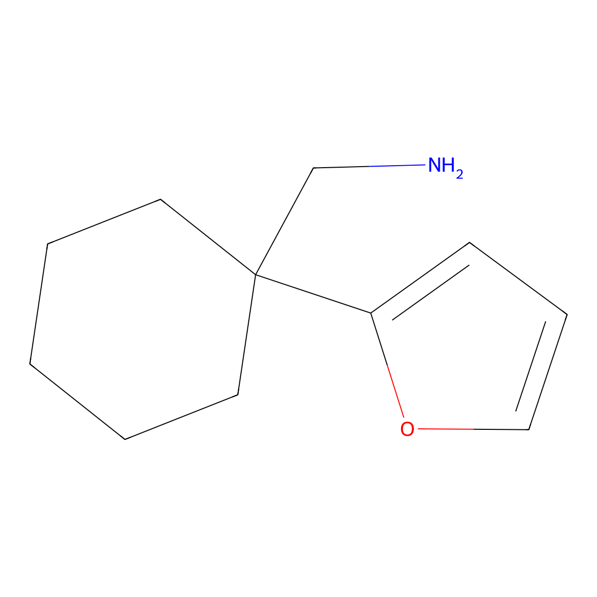 1-[1-(Furan-2-yl)cyclohexyl]methanamine molecular structure, CAS 1211512-20-7