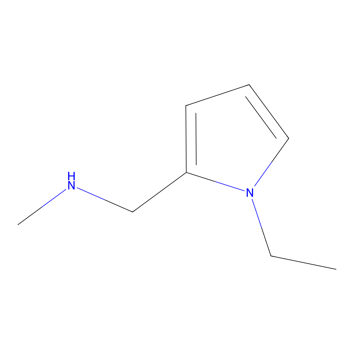 [(1-ethyl-1H-pyrrol-2-yl)methyl](methyl)amine molecular structure, CAS 1211513-33-5