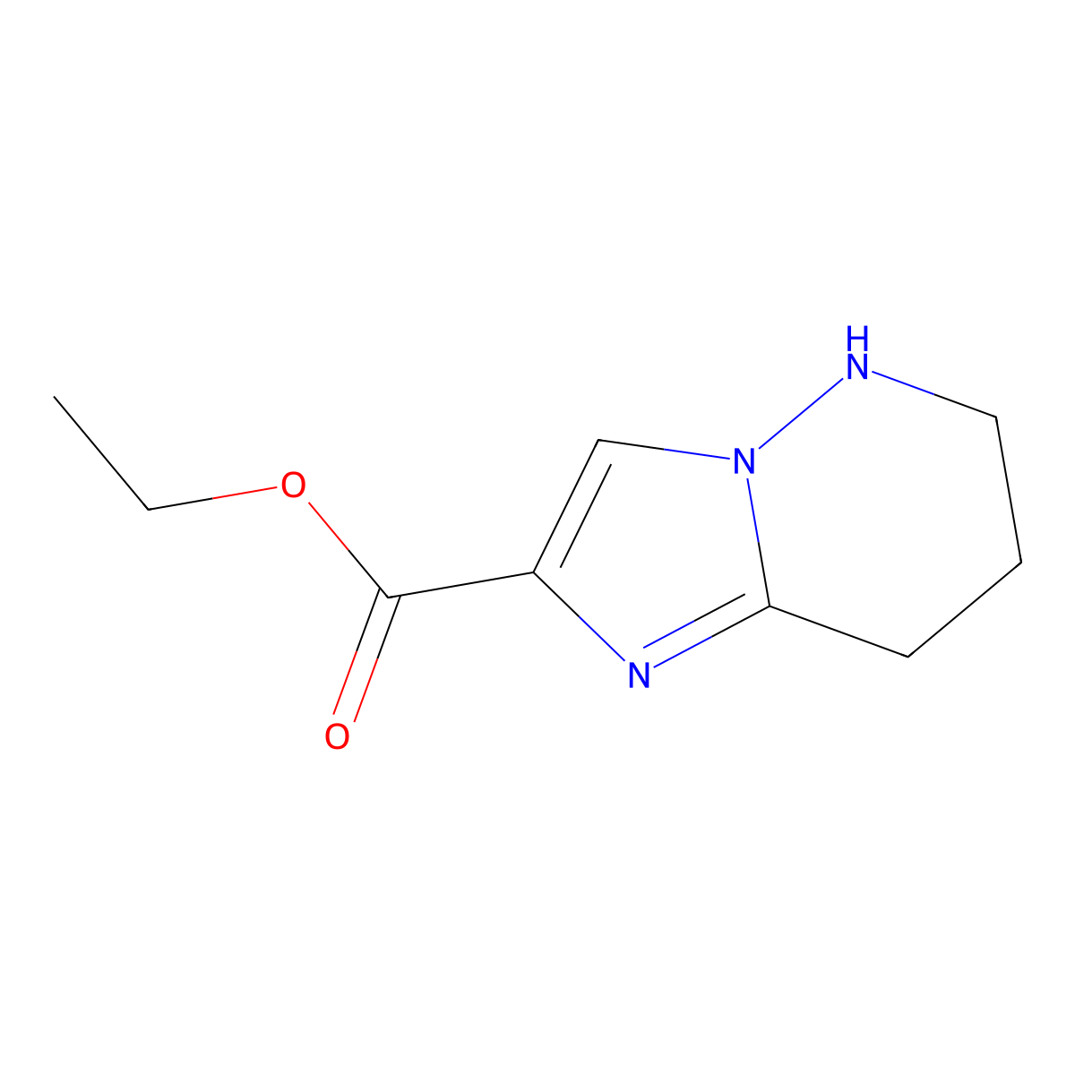 Ethyl 5,6,7,8-tetrahydroimidazo[1,2-b]pyridazine-2-carboxylate molecular structure, CAS 1211513-42-6