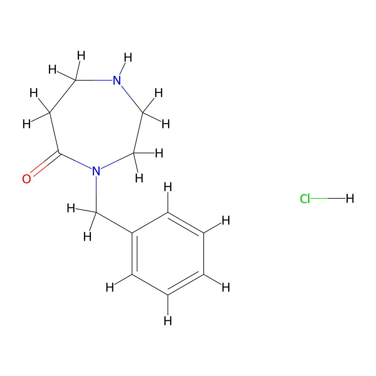 4-Benzyl-1,4-diazepan-5-one hydrochloride molecular structure, CAS 1211513-59-5