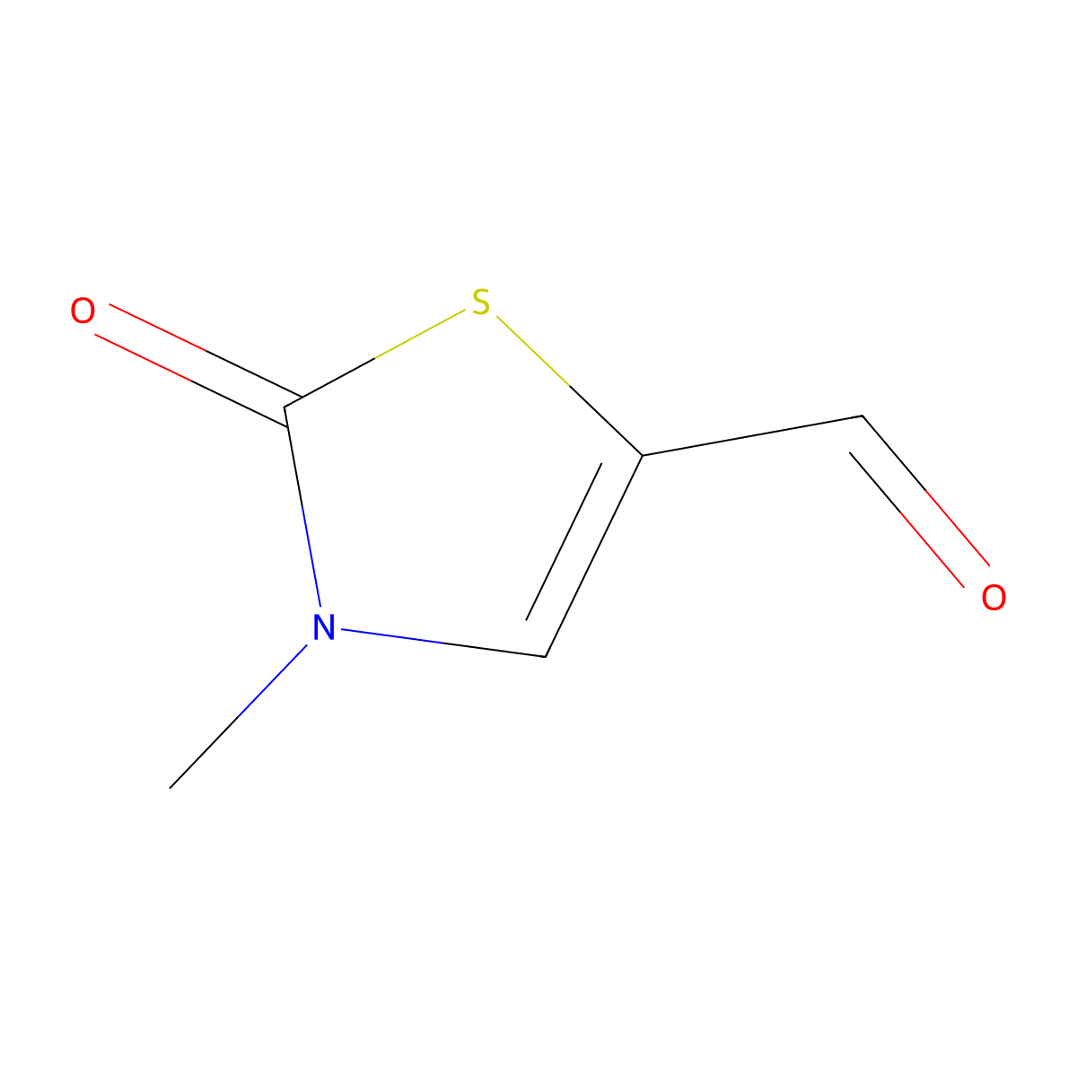 3-Methyl-2-oxo-2,3-dihydro-1,3-thiazole-5-carbaldehyde molecular structure, CAS 1211513-62-0