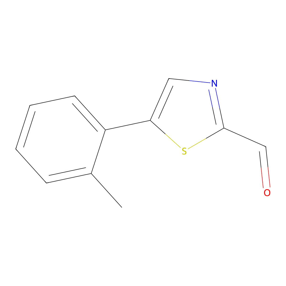 5-(o-Tolyl)thiazole-2-carbaldehyde molecular structure, CAS 1211513-82-4