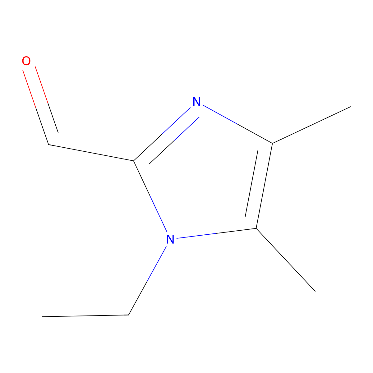 1-ethyl-4,5-dimethyl-1H-imidazole-2-carbaldehyde molecular structure, CAS 1211514-25-8