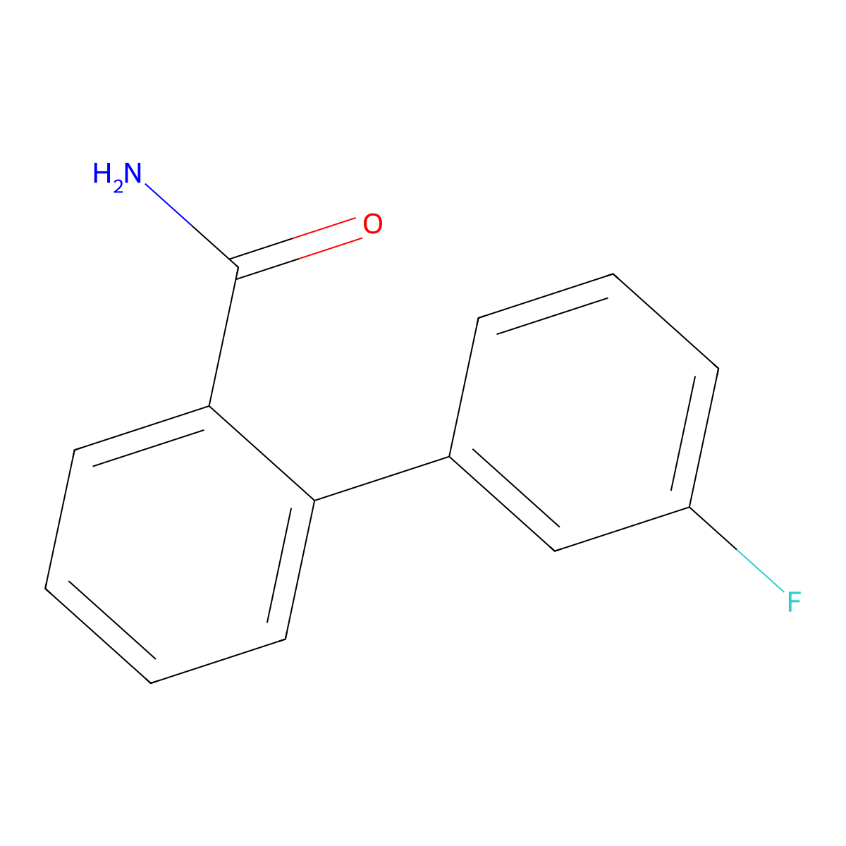 3'-Fluoro[1,1'-biphenyl]-2-carboxamide molecular structure, CAS 1211514-26-9