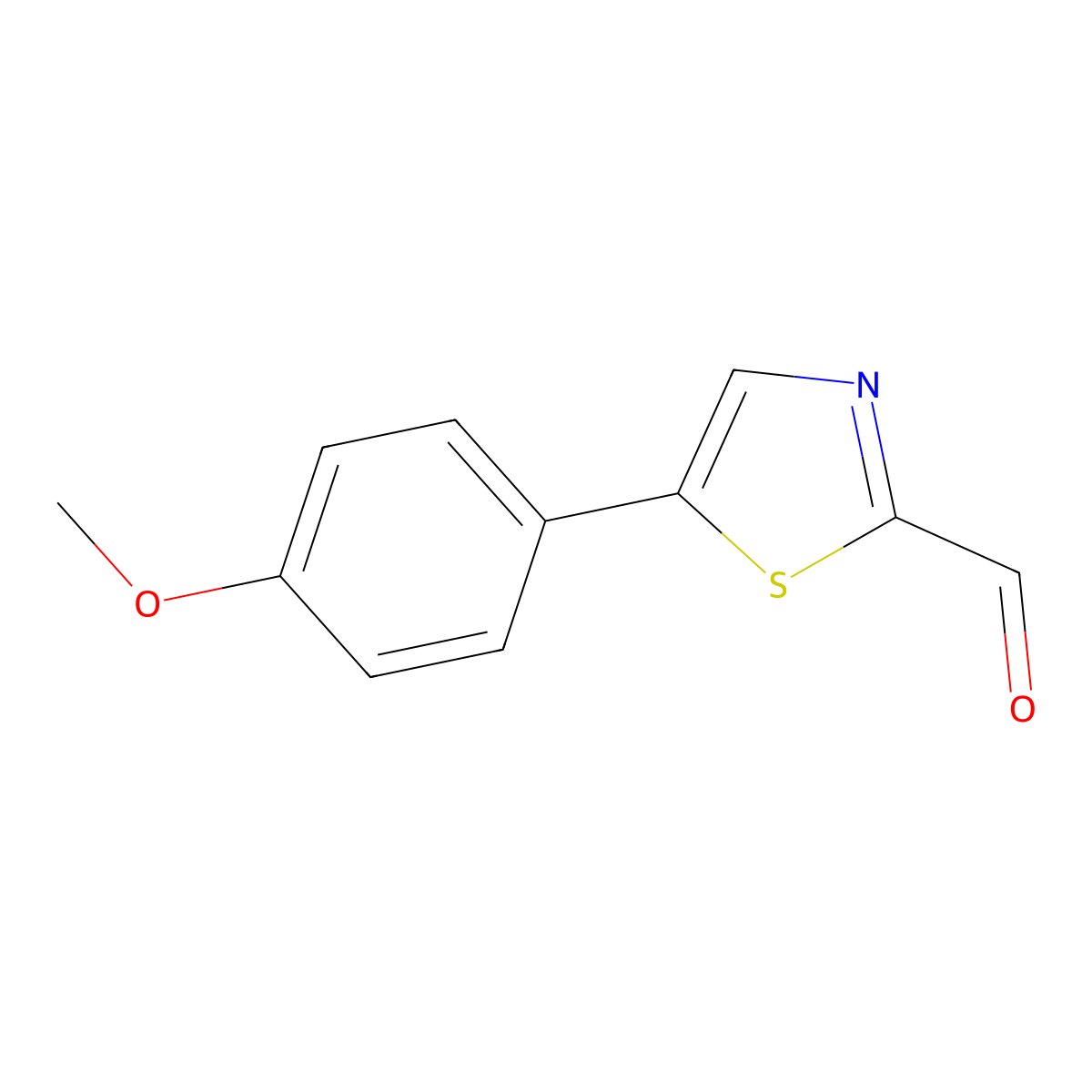 5-(4-Methoxyphenyl)thiazole-2-carbaldehyde molecular structure, CAS 1211514-65-6