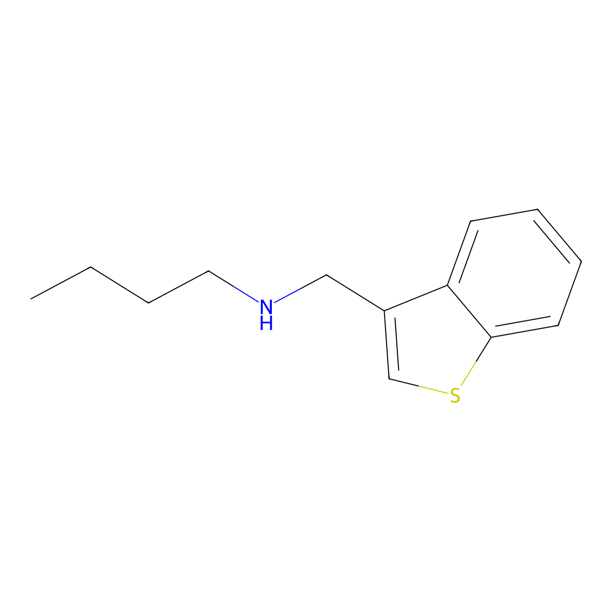 [(1-Benzothiophen-3-yl)methyl](butyl)amine molecular structure, CAS 1211514-84-9