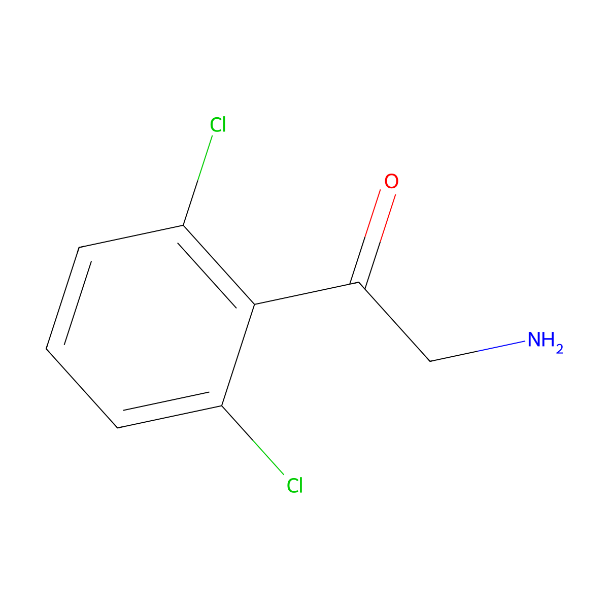 2-Amino-1-(2,6-dichlorophenyl)ethan-1-one molecular structure, CAS 1211514-96-3
