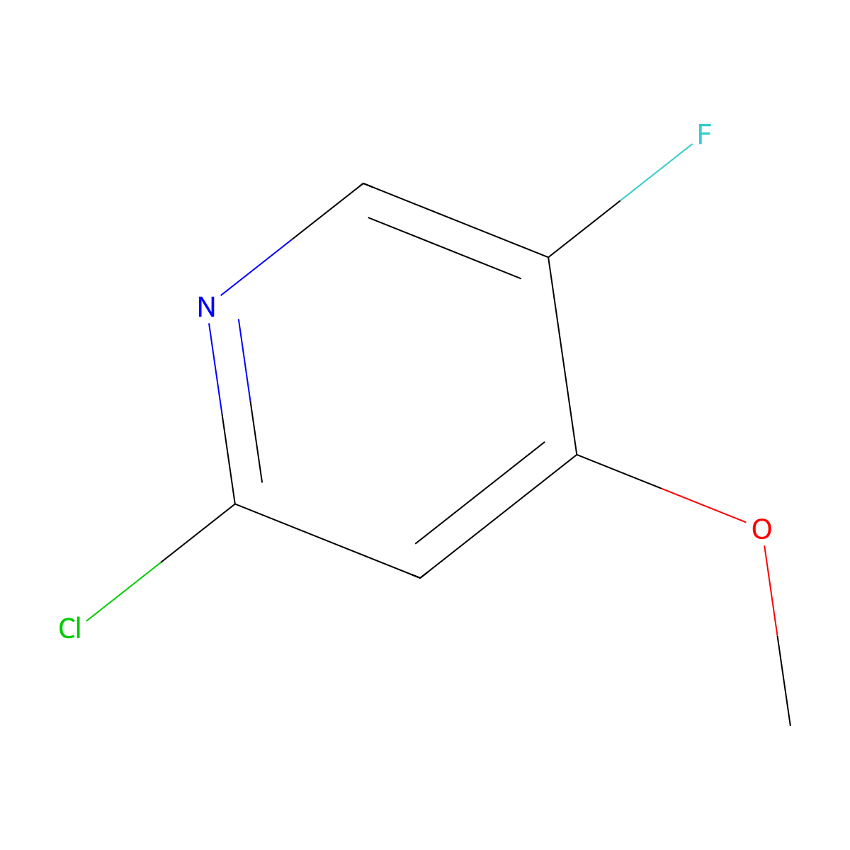2-Chloro-5-fluoro-4-methoxypyridine molecular structure, CAS 1211515-16-0