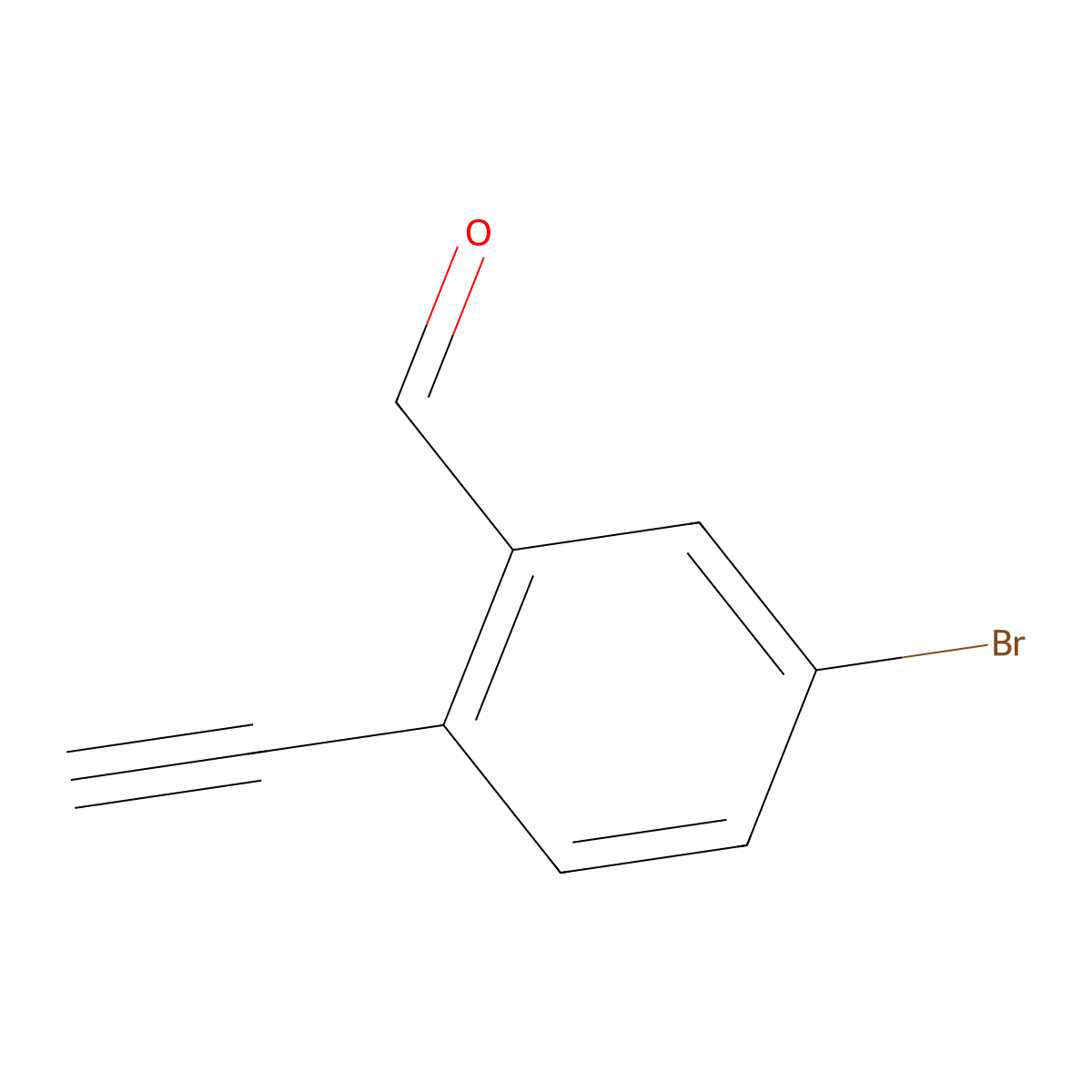 5-Bromo-2-ethynylbenzaldehyde molecular structure, CAS 1211515-20-6