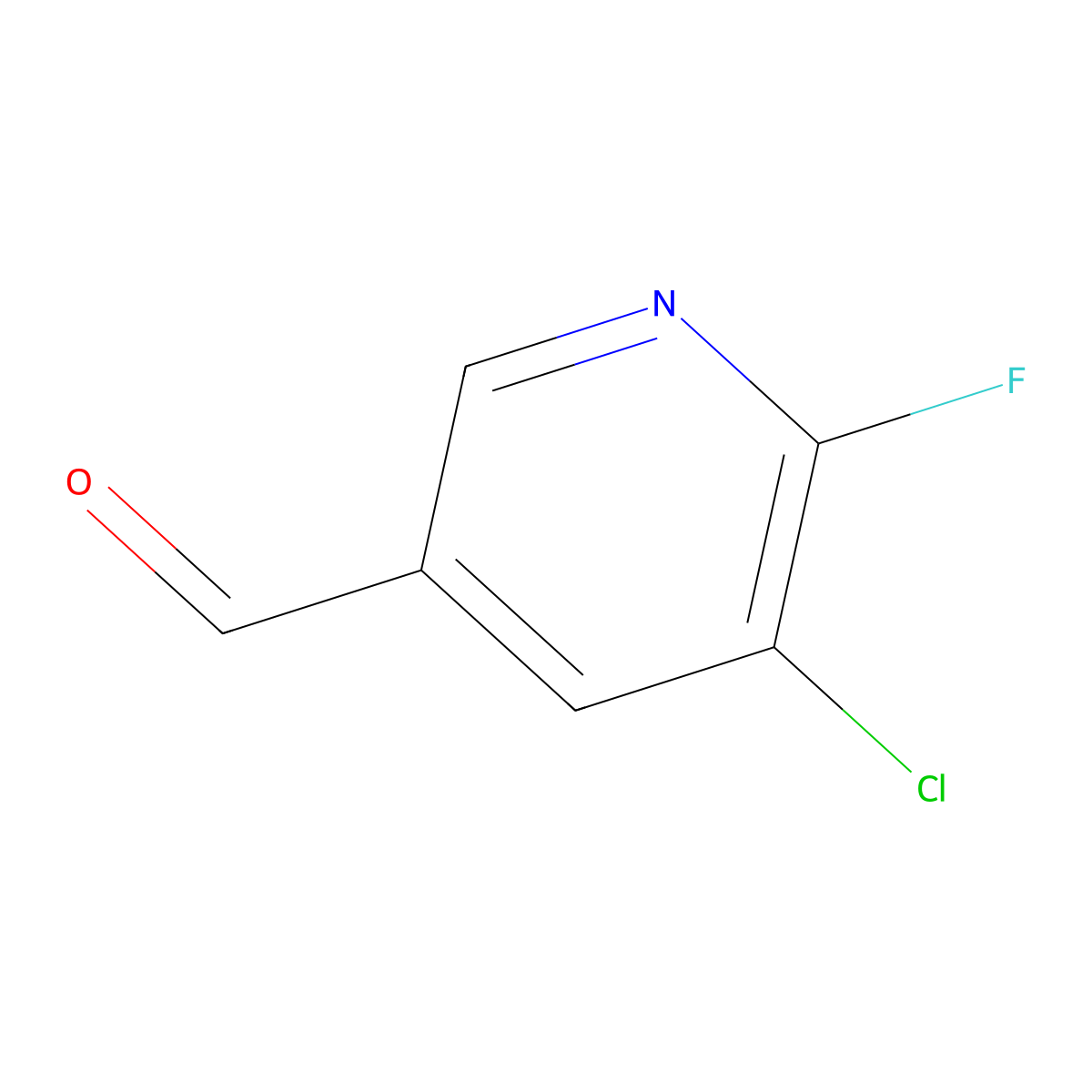 5-Chloro-6-fluoronicotinaldehyde molecular structure, CAS 1211515-52-4