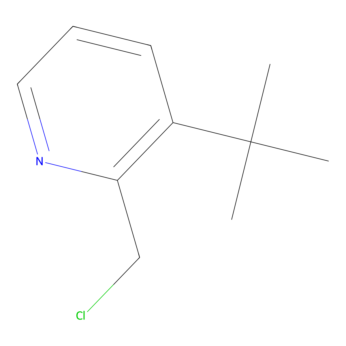 3-(tert-Butyl)-2-(chloromethyl)pyridine molecular structure, CAS 1211515-60-4
