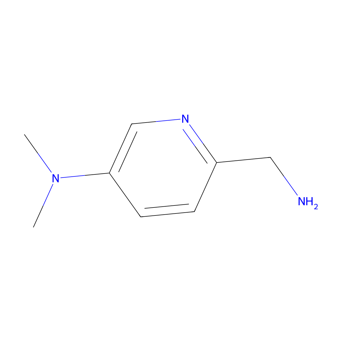 6-(aminomethyl)-N,N-dimethylpyridin-3-amine molecular structure, CAS 1211515-73-9
