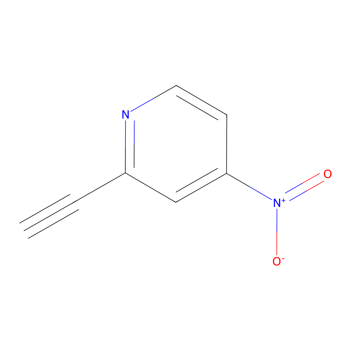 2-Ethynyl-4-nitropyridine molecular structure, CAS 1211515-78-4